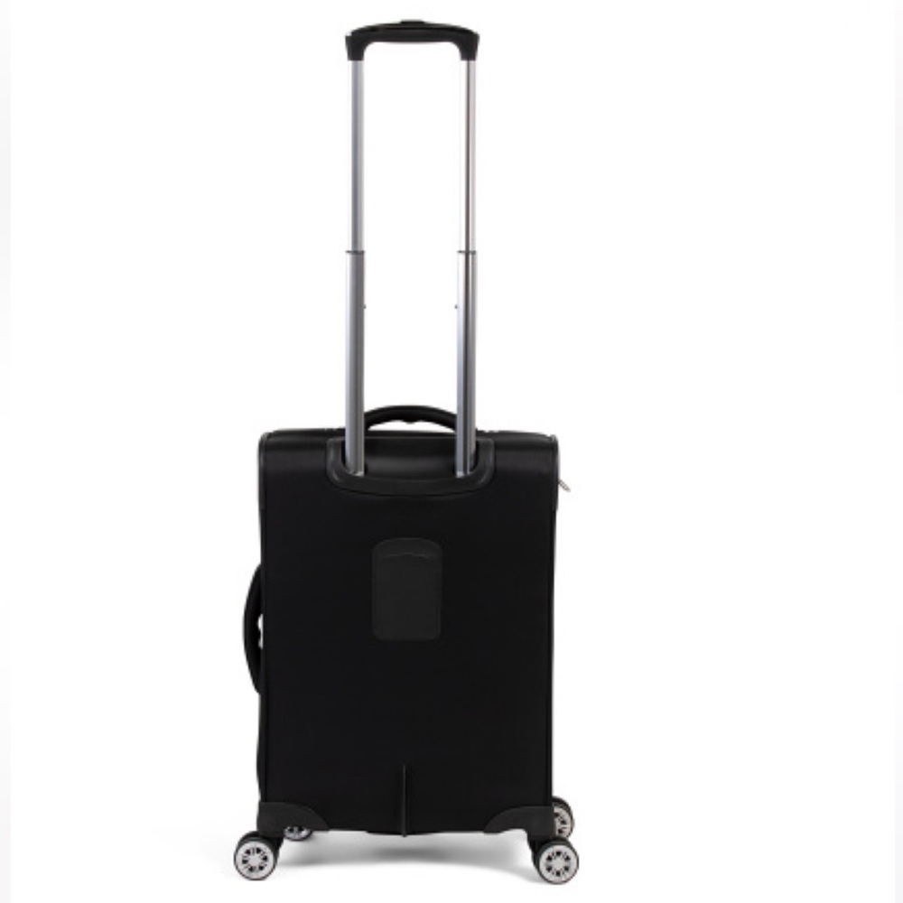 20in LONDON FOG Black Coventry Softside Carry-on Spinner - Picture 2 of 4